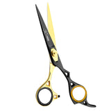 6.5 Inch Professional Razor Edge Hair Cutting Shears - (Golden-Black)