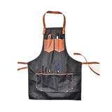 Hairdresser Barber Leather Apron | Haircutting Aprons with Pockets, Multi-purpose Salon Apron