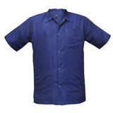 Barber Jacket with Collar & Snap Buttons For Professional Barbers & Salon Workers | Water Prof Blue
