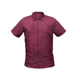 Barber Jacket with Zip For Professional Barbers & Salon Workers | Water Prof Maroon