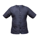 Barber Jacket V- Neck With Buttons For Professional Barbers & Salon Workers | Water Prof Black